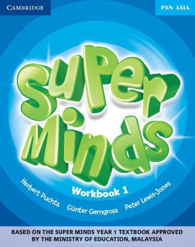 Buchcover und Innenansicht für das Buch: Super Minds Level 1 Workbook Pan Asia Edition