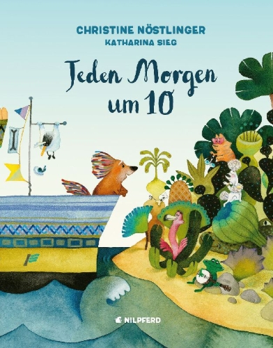 Buchcover und Innenansicht für das Buch: Jeden Morgen um 10