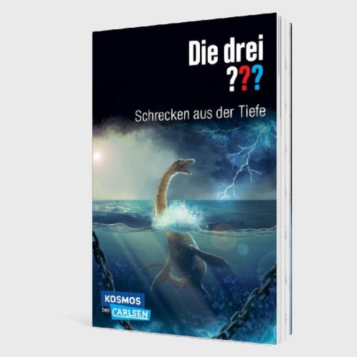 Buchcover und Innenansicht für das Buch: Die drei ???: Schrecken aus der Tiefe