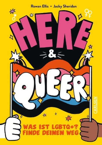 Buchcover und Innenansicht für das Buch: Here&Queer