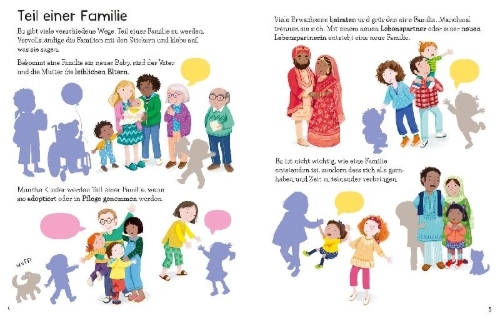 Buchcover und Innenansicht für das Buch: Mein erstes Stickerbuch: Familien