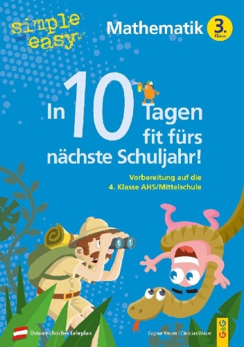 Buchcover und Innenansicht für das Buch: simple und easy In 10 Tagen fit fürs nächste Schuljahr! Mathematik 3