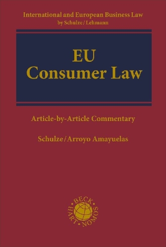 Buchcover und Innenansicht für das Buch: EU Consumer Law