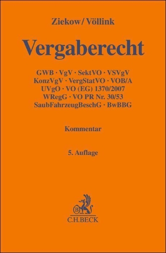 Buchcover und Innenansicht für das Buch: Vergaberecht