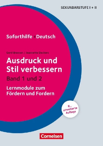 Buchcover und Innenansicht für das Buch: Soforthilfe - Deutsch: Ausdruck und Stil verbessern