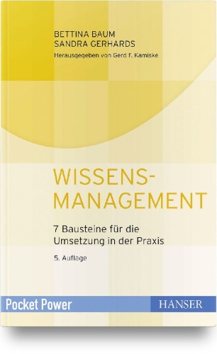 Buchcover und Innenansicht für das Buch: Wissensmanagement