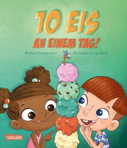 Buchcover und Innenansicht für das Buch: Zehn Eis an einem Tag