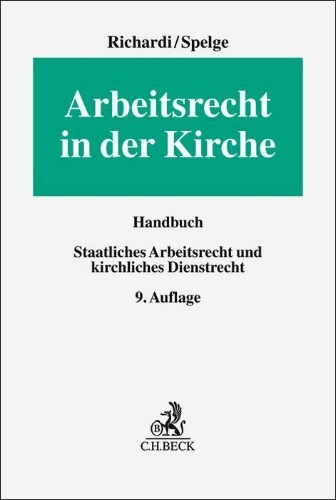 Buchcover und Innenansicht für das Buch: Arbeitsrecht in der Kirche
