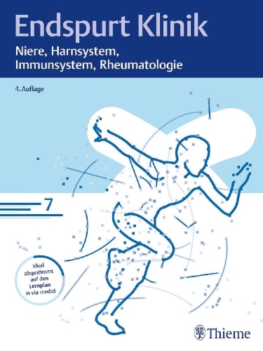Buchcover und Innenansicht für das Buch: Endspurt Klinik: Niere, Harnsystem, Immunsystem, Rheumatologie