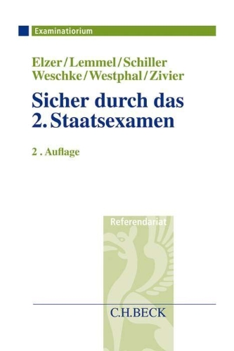 Buchcover und Innenansicht für das Buch: Sicher durch das 2. Staatsexamen