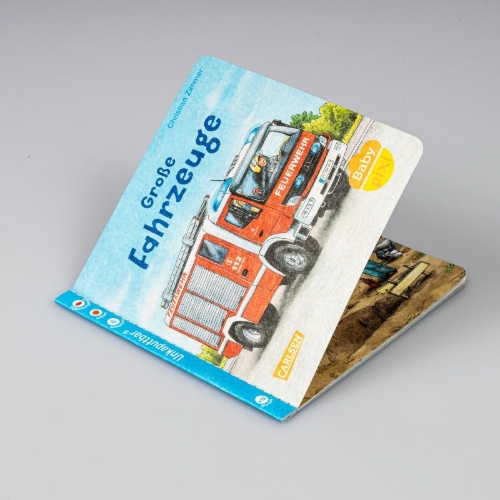 Buchcover und Innenansicht für das Buch: Baby Pixi (unkaputtbar) 153: Große Fahrzeuge