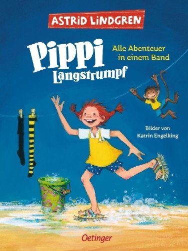 Buchcover und Innenansicht für das Buch: Boken om Pippi Långstrump