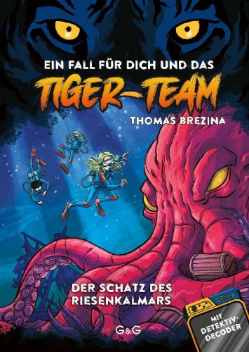 Buchcover und Innenansicht für das Buch: Tiger-Team - Der Schatz des Riesenkalmars