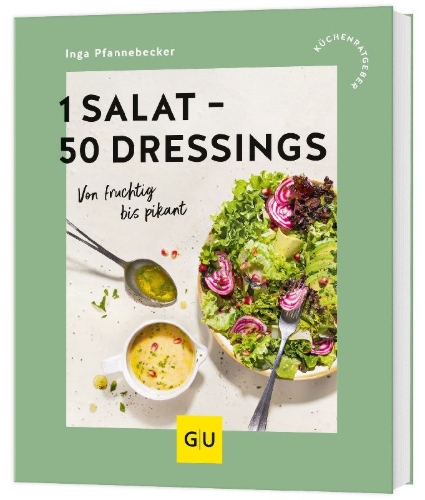 Buchcover und Innenansicht für das Buch: 1 Salat - 50 Dressings