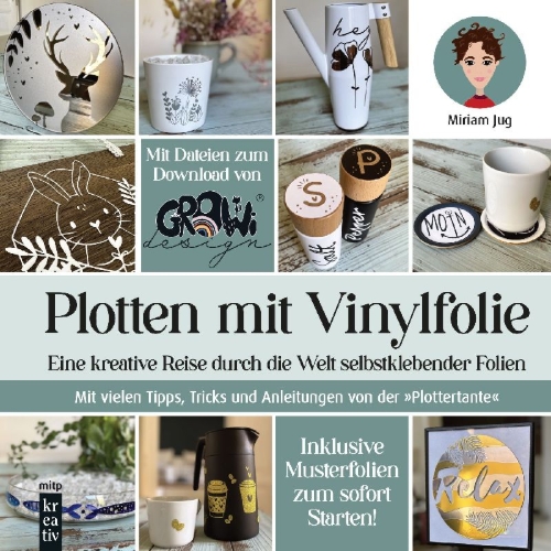 Buchcover und Innenansicht für das Buch: Plotten mit Vinylfolie