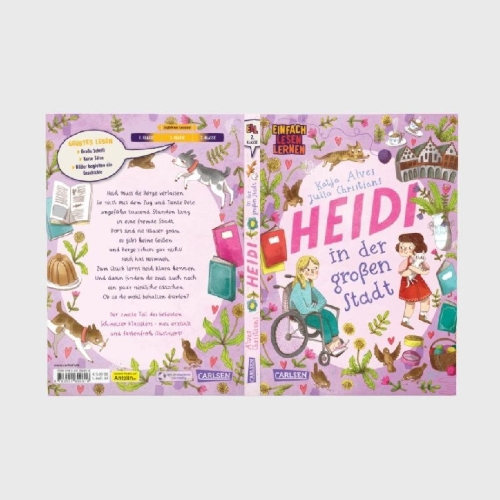 Buchcover und Innenansicht für das Buch: Heidi in der großen Stadt