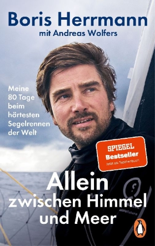 Buchcover und Innenansicht für das Buch: Allein zwischen Himmel und Meer
