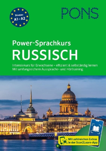 Buchcover und Innenansicht für das Buch: PONS Power-Sprachkurs Russisch