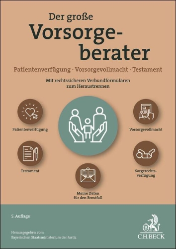 Buchcover und Innenansicht für das Buch: Der große Vorsorgeberater