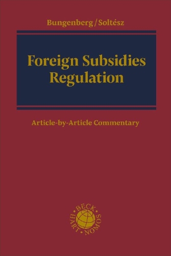 Buchcover und Innenansicht für das Buch: Foreign Subsidies Regulation