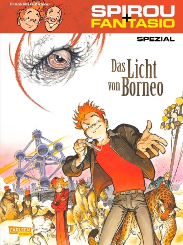 Buchcover und Innenansicht für das Buch: La lumière de Bornéo