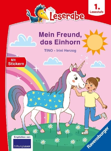 Buchcover und Innenansicht für das Buch: Leserabe - 1. Lesestufe - Mein Freund, das Einhorn