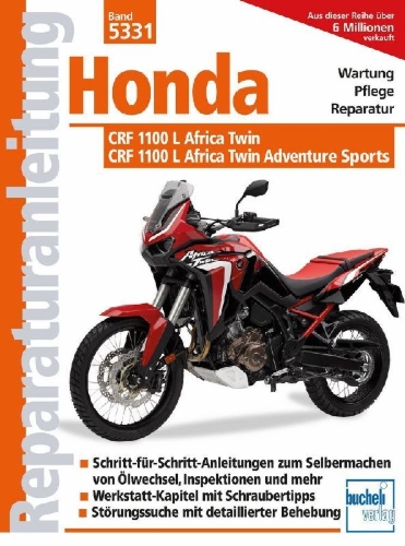 Buchcover und Innenansicht für das Buch: Honda CRF 1100 L und CRF 1100 L Adventure
