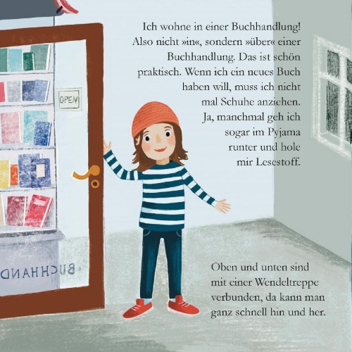 Buchcover und Innenansicht für das Buch: Maxi Pixi 453: Weihnachten in unserer Buchhandlung