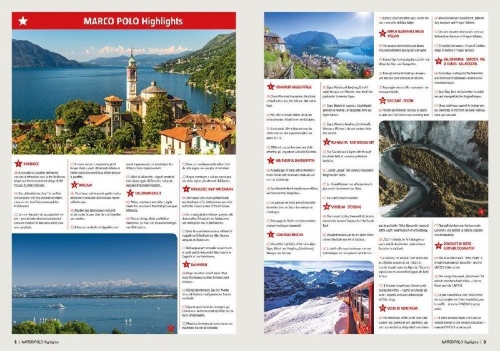 Buchcover und Innenansicht für das Buch: MARCO POLO Reiseatlas Alpen, Norditalien 1:300.000