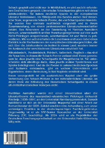 Buchcover und Innenansicht für das Buch: Das Schachspiel in der europäischen Literatur