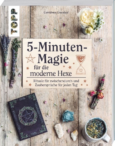 Buchcover und Innenansicht für das Buch: 5-Minute-Magic for Modern Wiccans