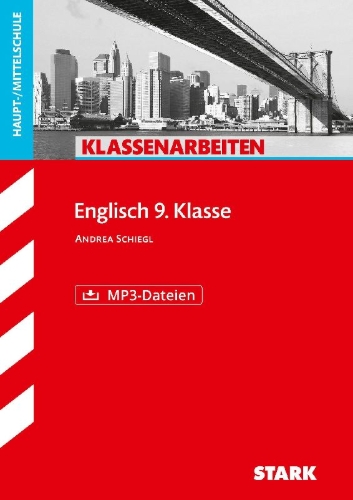 Buchcover und Innenansicht für das Buch: Klassenarbeiten Haupt-/Mittelschule - Englisch 9. Klasse, mit MP3-Dateien