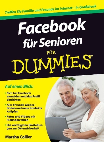 Buchcover und Innenansicht für das Buch: Facebook für Senioren für Dummies