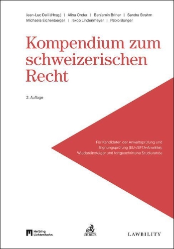 Buchcover und Innenansicht für das Buch: Kompendium zum schweizerischen Recht