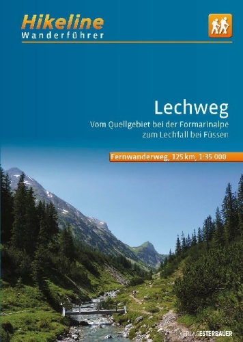 Buchcover und Innenansicht für das Buch: Wanderführer Fernwanderweg Lechweg