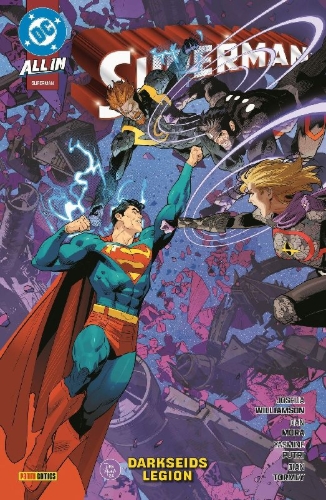 Buchcover und Innenansicht für das Buch: Superman #28-#30; Justice League: The Omega Act Special #1