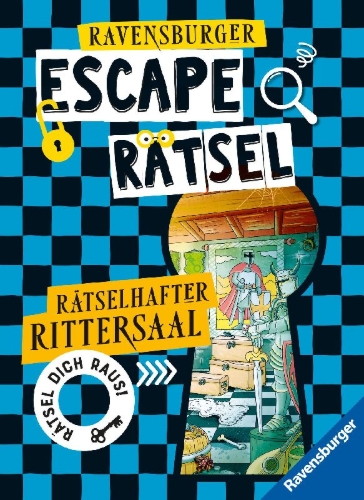 Buchcover und Innenansicht für das Buch: Ravensburger Escape Rätsel - Rätselhafter Rittersaal