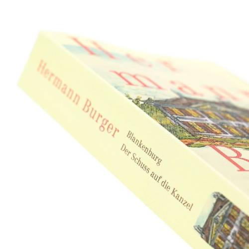 Buchcover und Innenansicht für das Buch: Blankenburg. Unglaubliche Geschichten und andere späte Prosa. Der Schuss auf die Kanzel