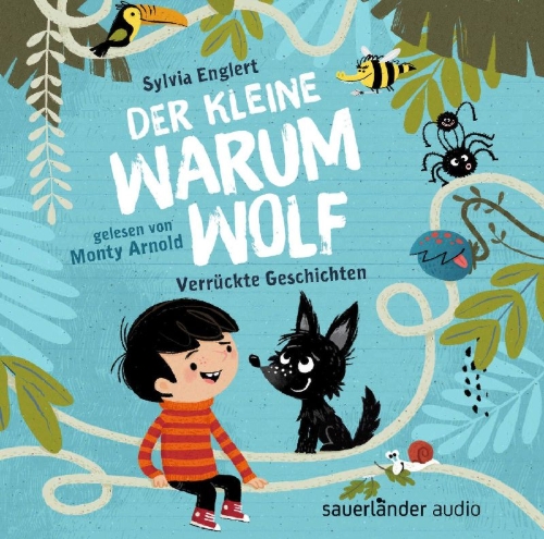Buchcover und Innenansicht für das Buch: Der kleine Warumwolf - Verrückte Vorlesegeschichten von Sylvia Englert