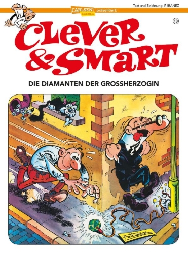 Buchcover und Innenansicht für das Buch: Mortadelo y Filemon: Los diamantes de la gran duquesa