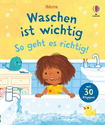 Buchcover und Innenansicht für das Buch: Waschen ist wichtig - so geht es richtig!