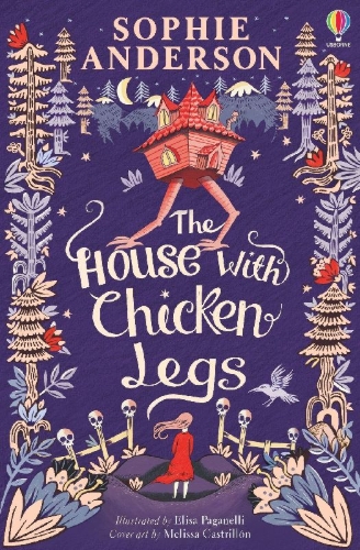 Buchcover und Innenansicht für das Buch: The House with Chicken Legs