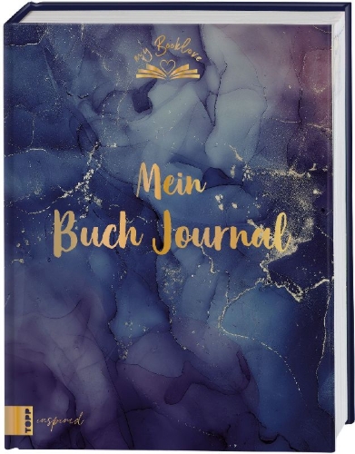 Buchcover und Innenansicht für das Buch: My Booklove: Mein Buch Journal - Dark
