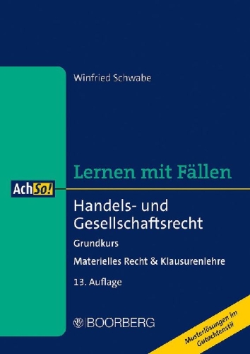 Buchcover und Innenansicht für das Buch: Handels- und Gesellschaftsrecht