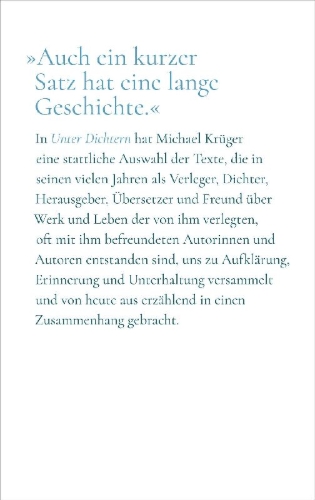 Buchcover und Innenansicht für das Buch: Unter Dichtern