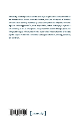 Buchcover und Innenansicht für das Buch: Democratic Citizenship in Flux