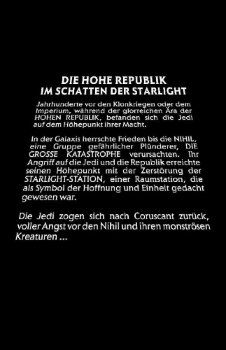Buchcover und Innenansicht für das Buch: Star Wars: The High Republic - Shadows of Starlight (2023)