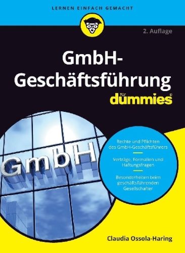 Buchcover und Innenansicht für das Buch: GmbH-Geschäftsführung für Dummies