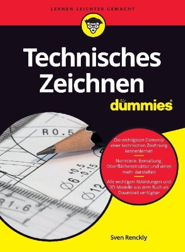 Buchcover und Innenansicht für das Buch: Technisches Zeichnen für Dummies