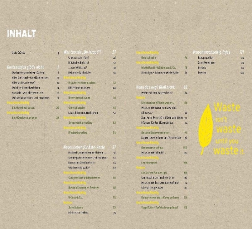 Buchcover und Innenansicht für das Buch: Gartenabfall gibt's nicht